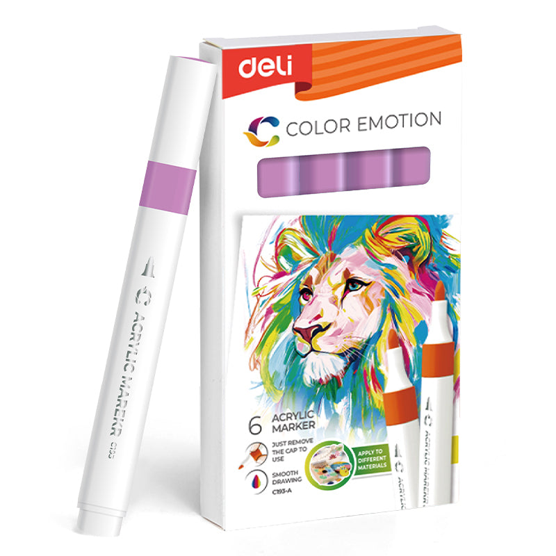 MARKER ACRILIC VIOLET COLOR EMOTION DELI MARKER ACRILIC VIOLET COLOR EMOTION DELI